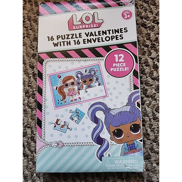 LOL Surprise 16 Puzzle Valentine Cards & Envelopes Lets Be Friends New in Box - Picture 1 of 7